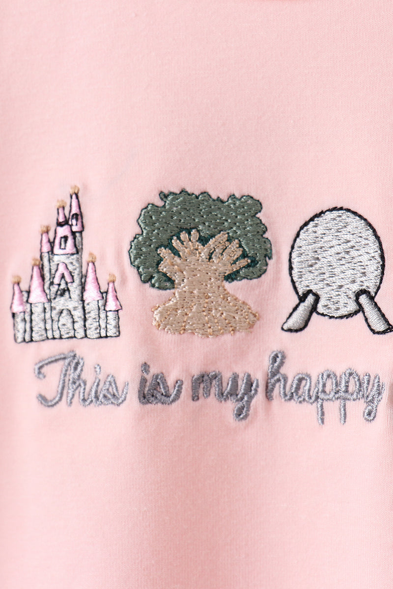 Happy Place Embroidered Bloomer Set