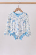 Blue farm print rashguard