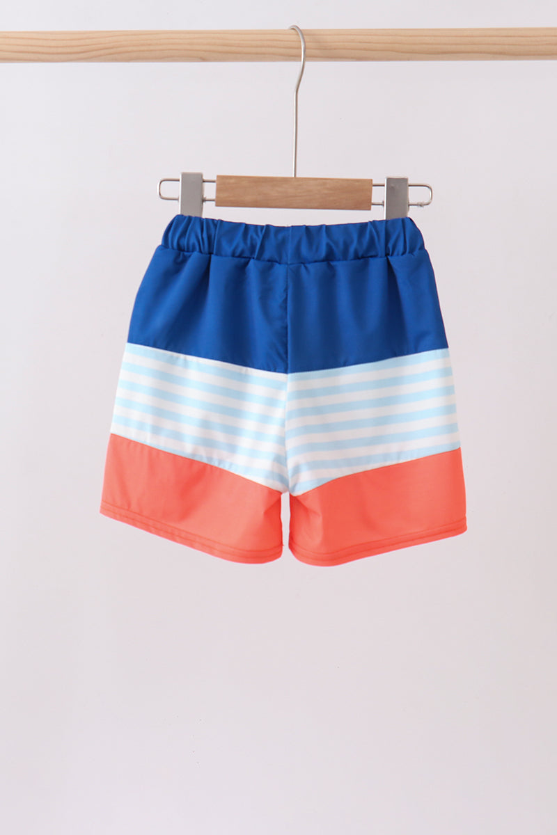 Tuna embroidery swim trunks