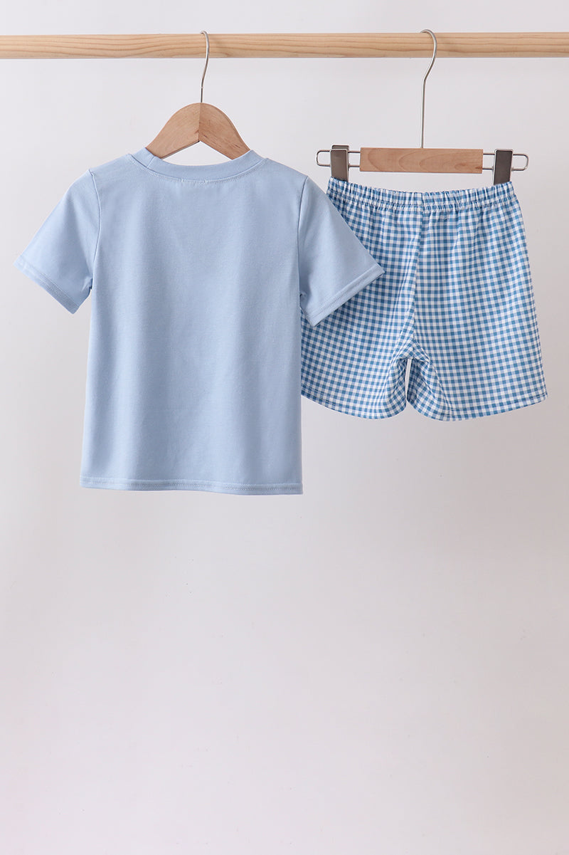 Blue Plaid Set