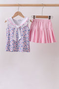 Floral Lace Skirt Set