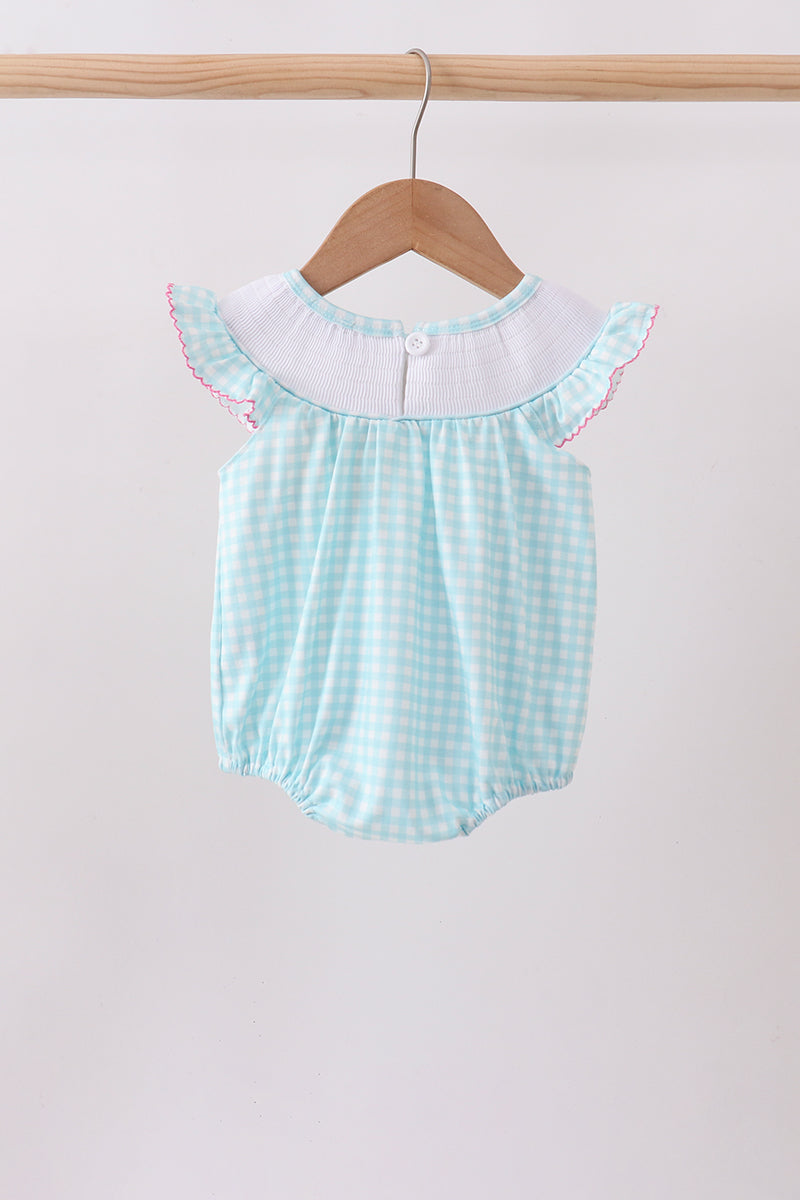 Blue Umbrella Smocked Bubble