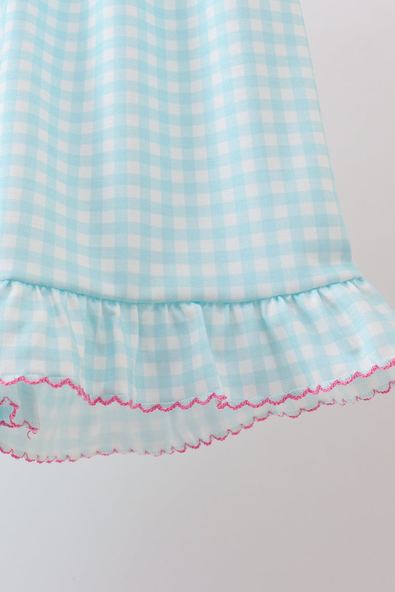 Blue Umbrella Smocked Set