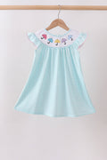 Blue Umbrella Smocked Dress