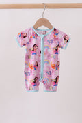 Pink Character Bamboo Romper