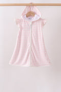 Pink Plaid UPF Swim Coverup
