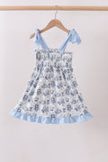 Blue Beach Smocked Dress