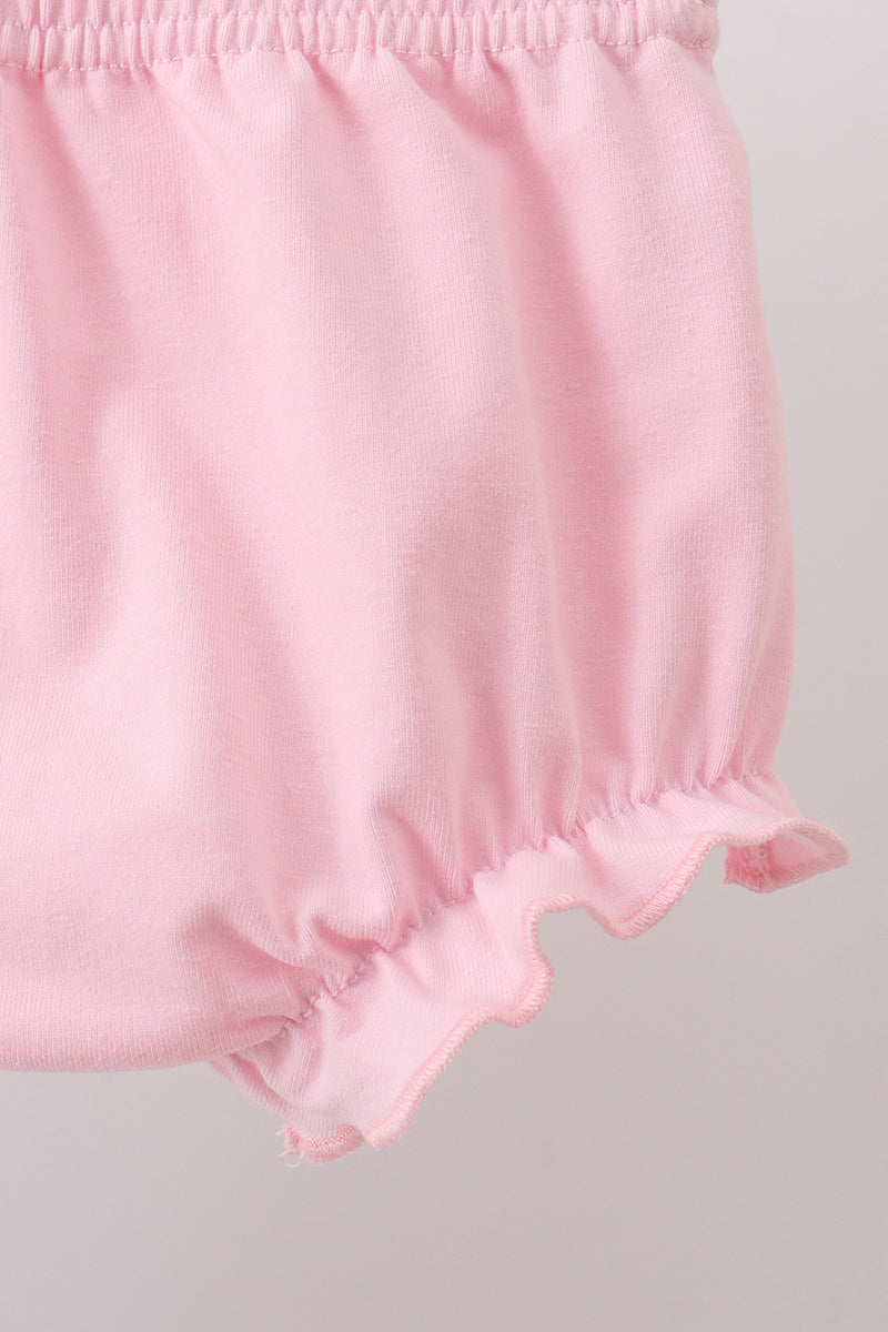 Green Floral Smocked Bloomer Set