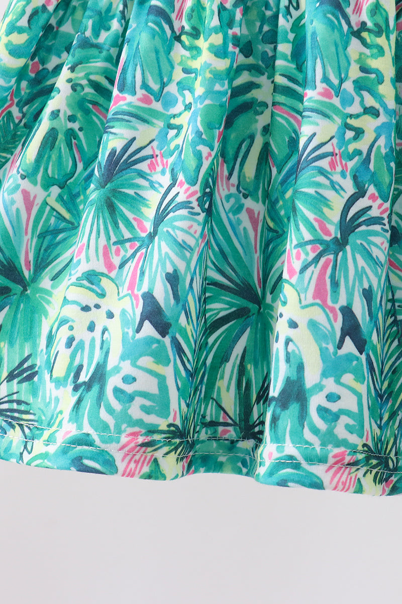 Green Lily Floral Bloomer Set