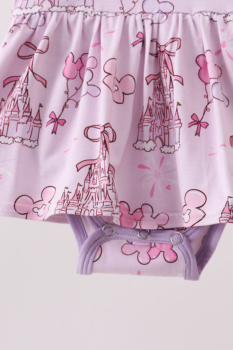 Purple Castle bamboo Ruffle Bubble
