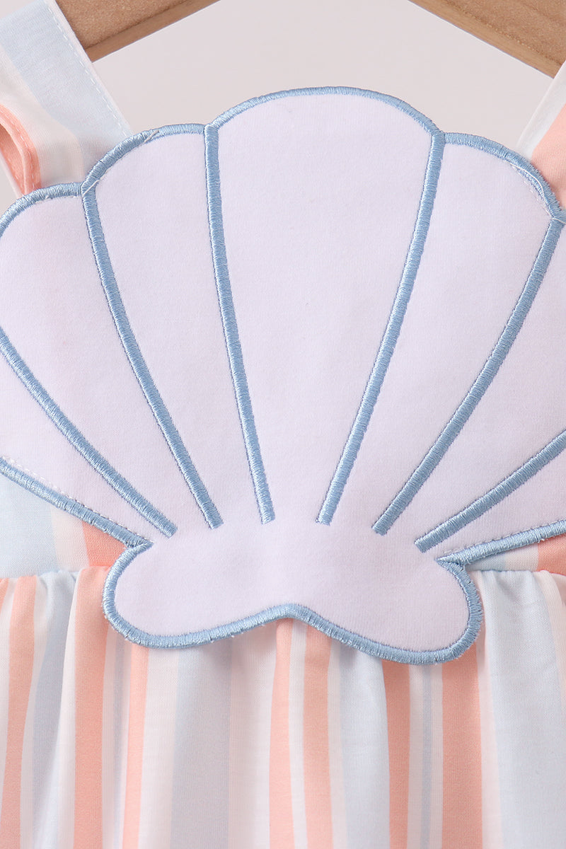 Seashell Stripe Appliqué Bubble