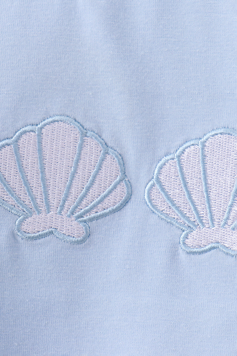Seashell Stripe Embroidered Set