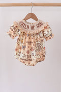 Child of God Smocked Ruffle Bubble