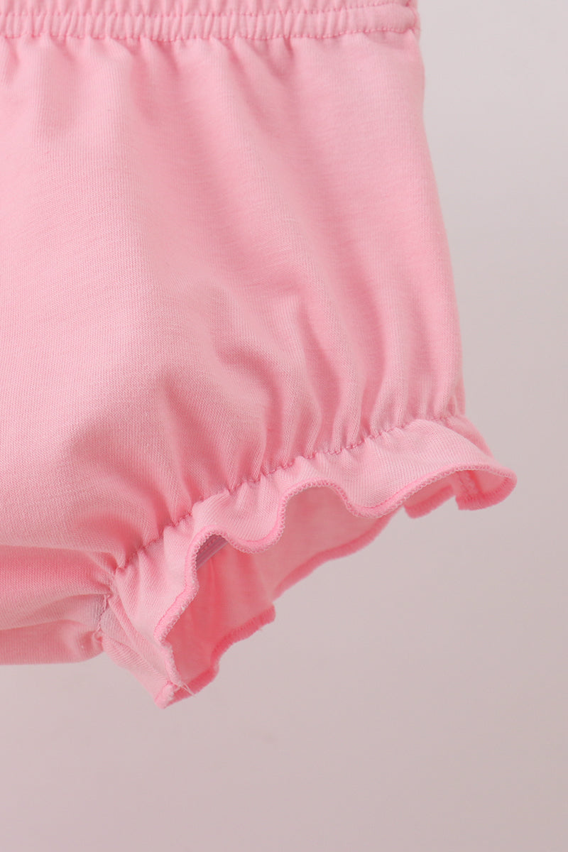 Pink Garden Ruffle Bloomer Set