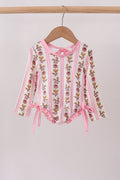 Pink Garden Ruffle Rashguard