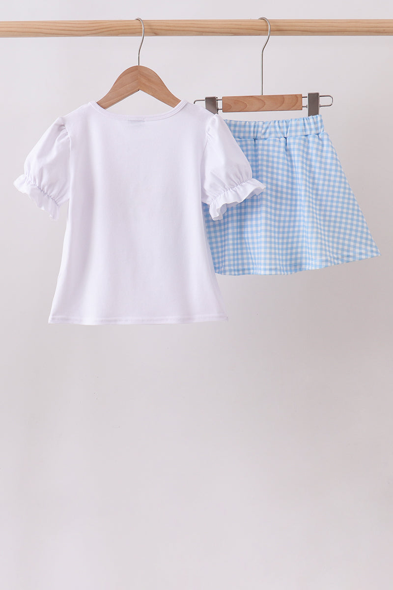 Carousel Embroidered Skorts Set