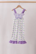 Purple Butterfly Applique Jumpsuit