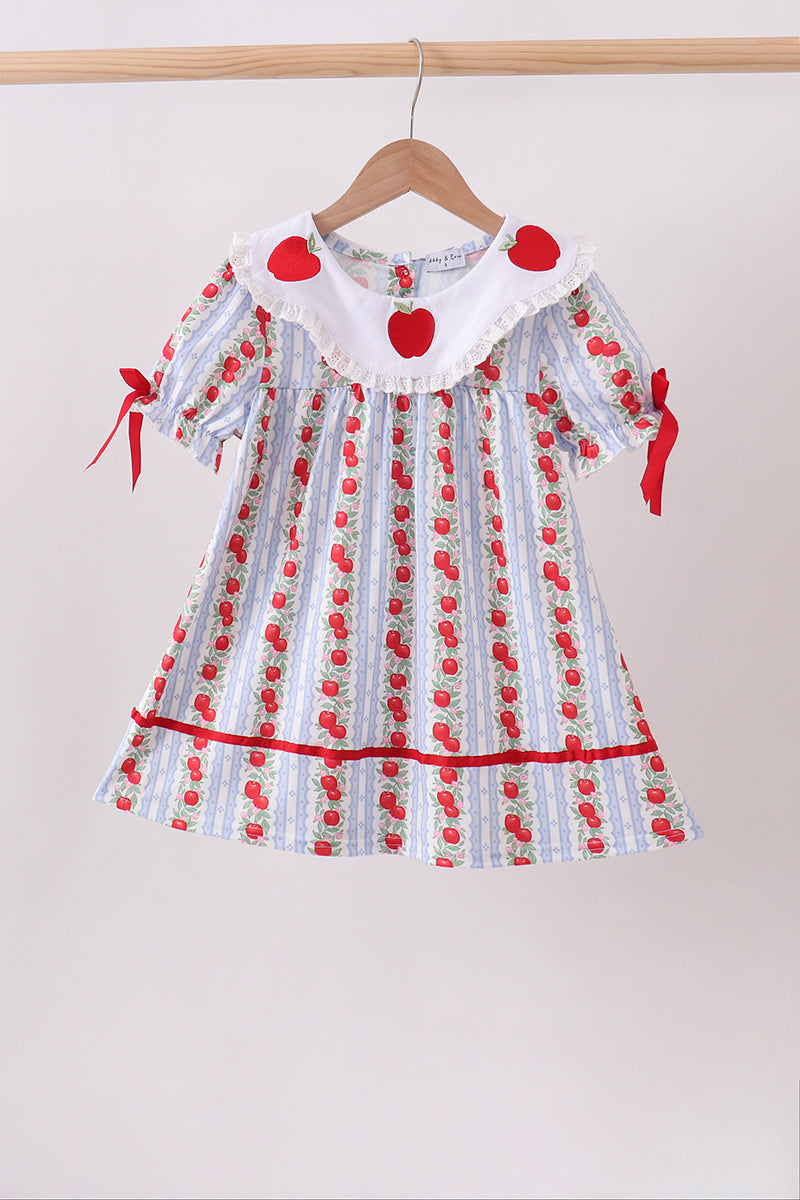 Red Apple Embroidered Dress