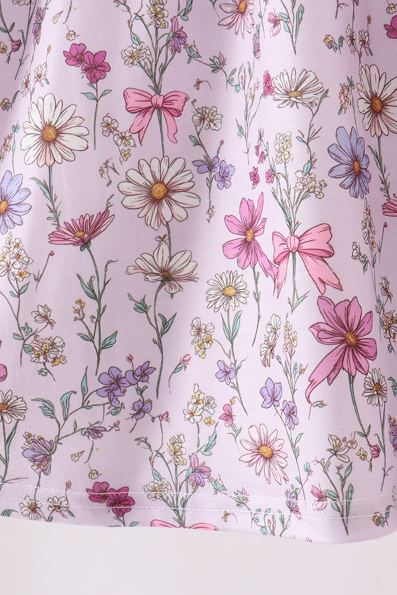 Purple Garden Ruffle Dress