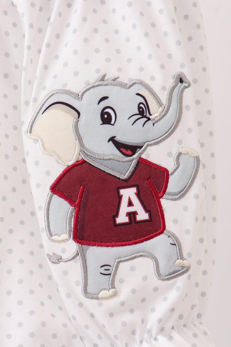 Maroon Alabama Applique Bubble