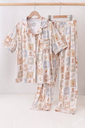Khaki Goose Bamboo Mom Pajama Set
