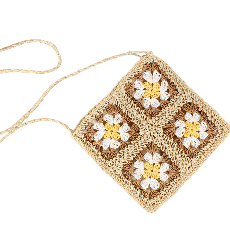 Eliza Crochet Straw Crossbody - EveryNest