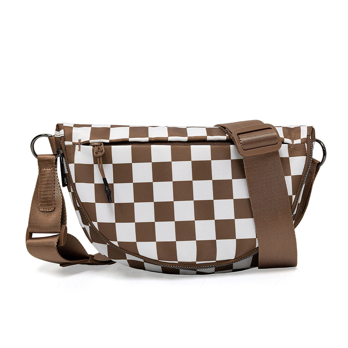 Olivia Nylon Check Foldover Crossbody - EveryNest