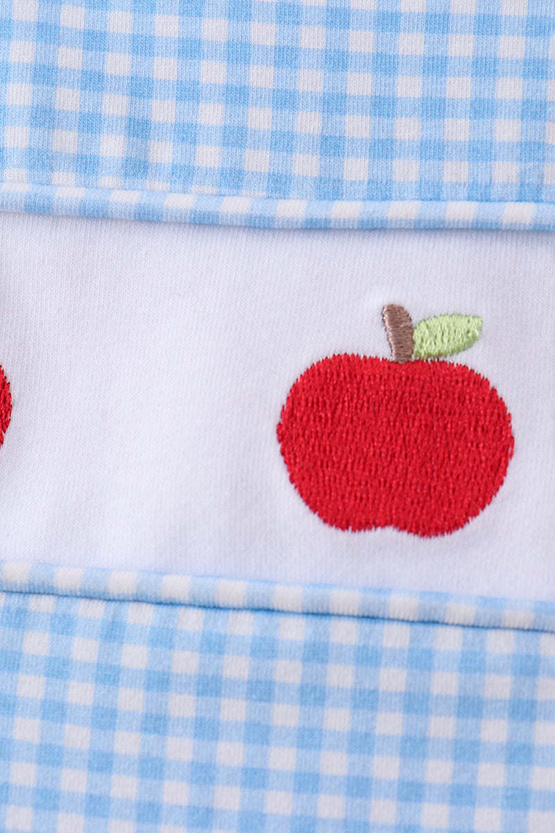 Blue Apple Smocked Bubble
