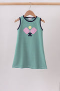 Green Ball Applique Dress