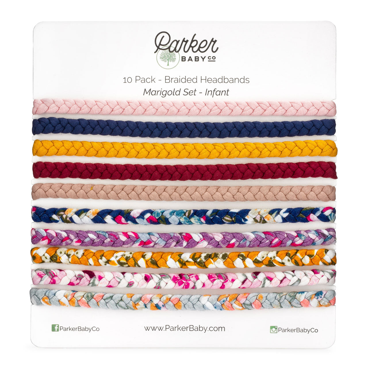 Marigold Set - Braided Headbands - 10 Pack