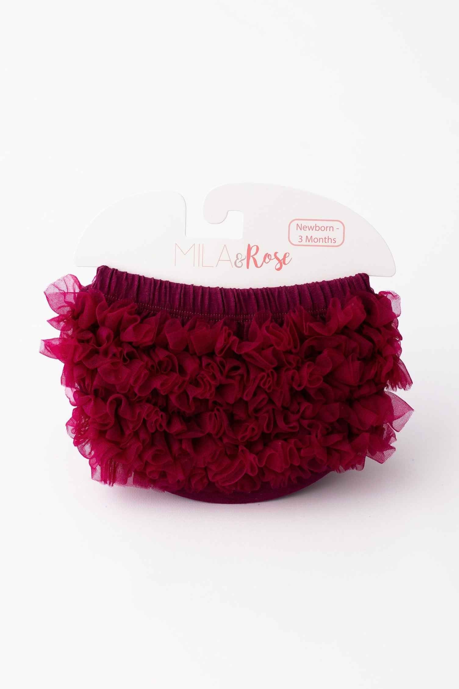 Maroon Ruffle Bum Bloomer