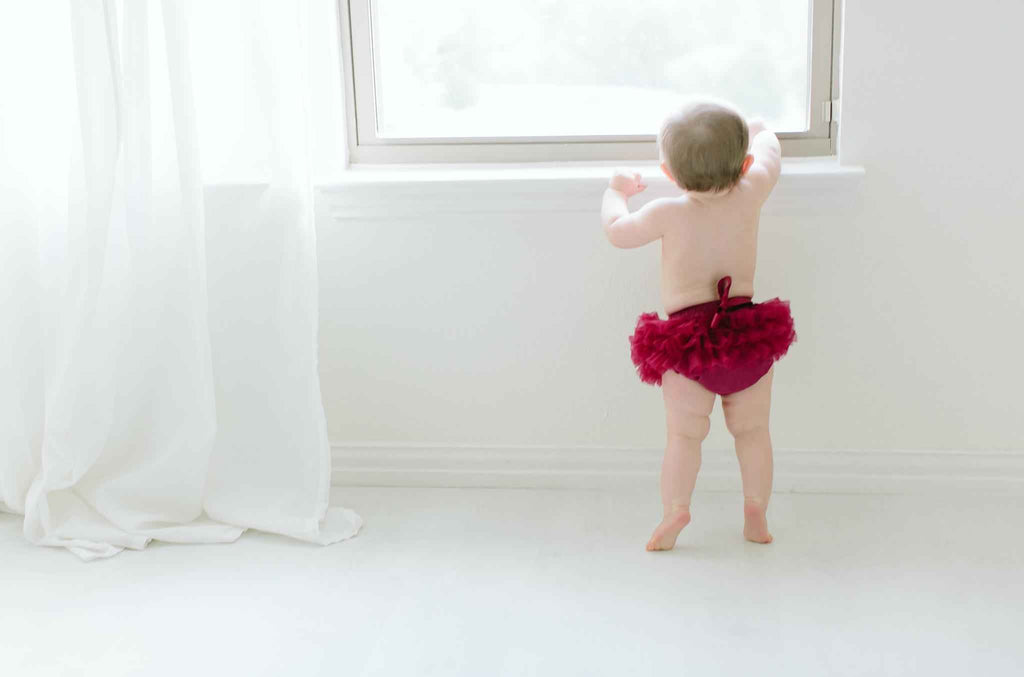 Maroon Ruffle Tutu Bloomer