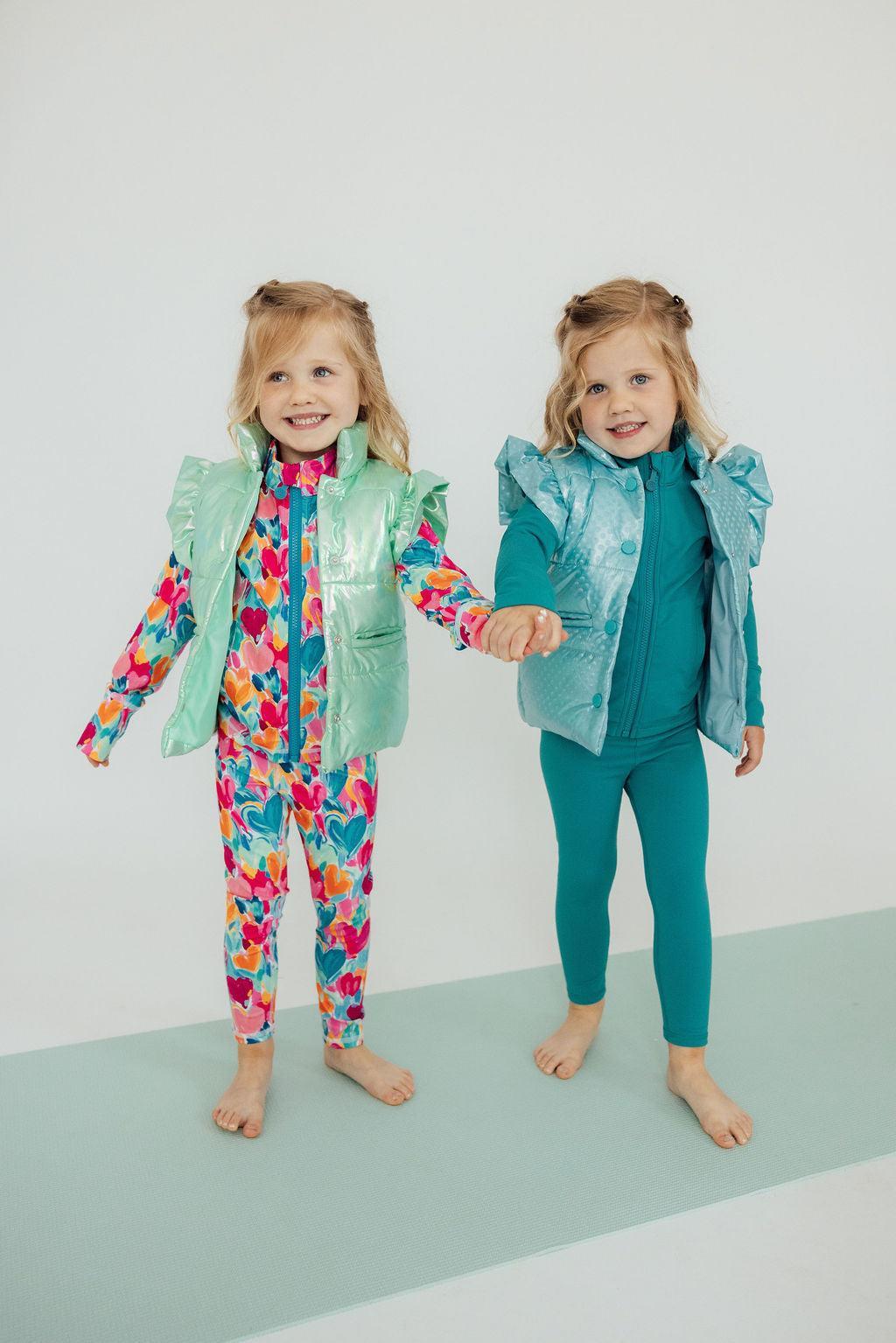 SALE Mint Iridescent Puffer Vest