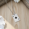 Titanium Steel Playing Card Necklace