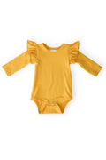 Mustard L/S Flutter Bodysuit