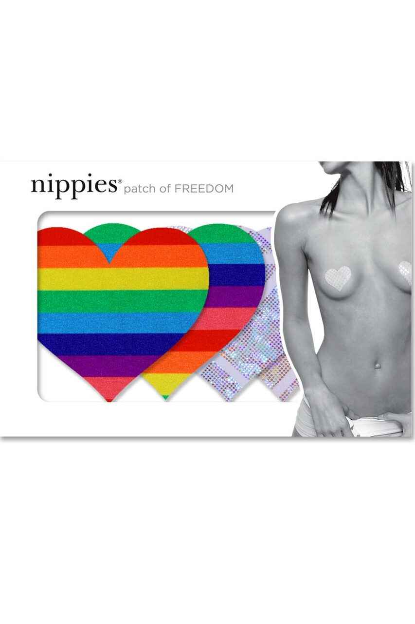 One Love Heart Rainbow Pasties