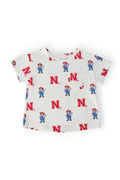 Nebraska White Herbie Husker Ruffle Pocket Tee