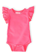 Neon Pink S/S Flutter Bodysuit