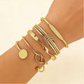 Chain Circle Bracelet Set Fashion Minimalist Niche Design Adjustable Multi-Layer Bracelet