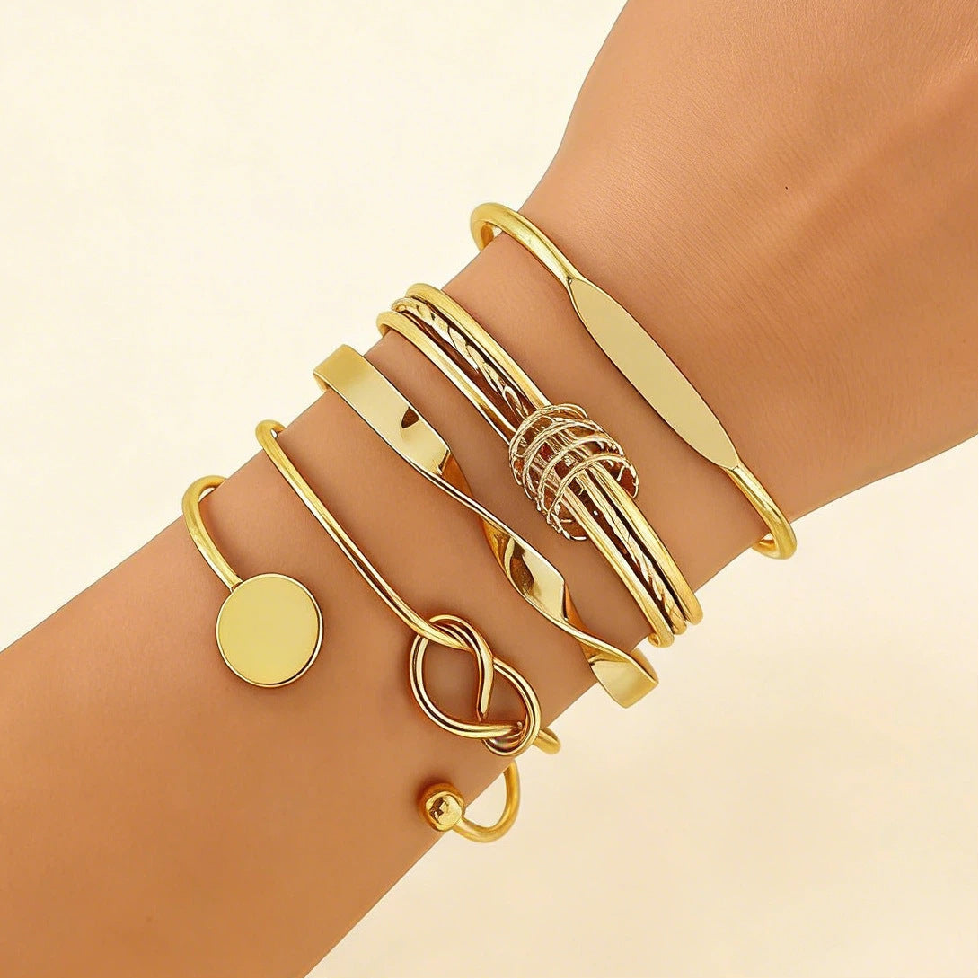 Chain Circle Bracelet Set Fashion Minimalist Niche Design Adjustable Multi-Layer Bracelet