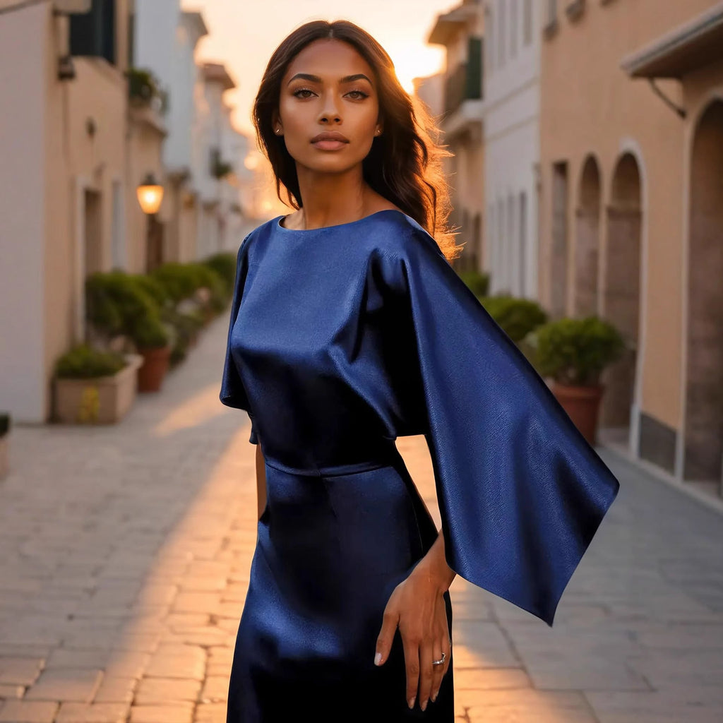 Puff Sleeve Bodycon Evening Dress