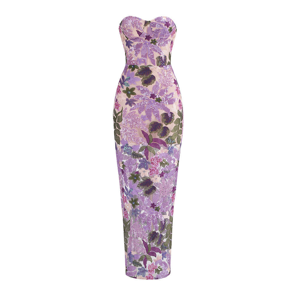 Sequin Cut-Out Bodycon Gown