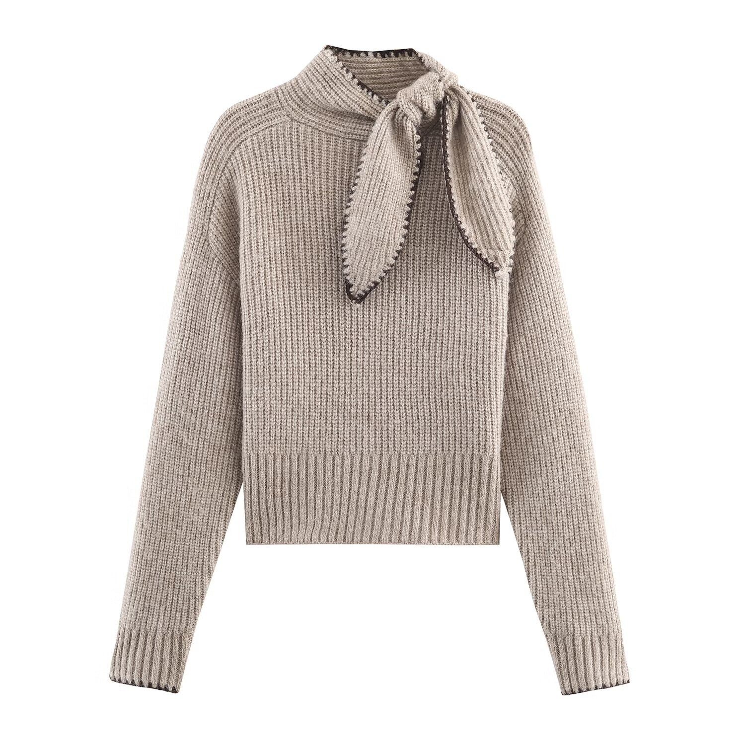 Sweet  Sweater Bow Detail Knit