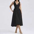 Women's Fashion Sexy V-Neck Halter Suspender Printed Dress