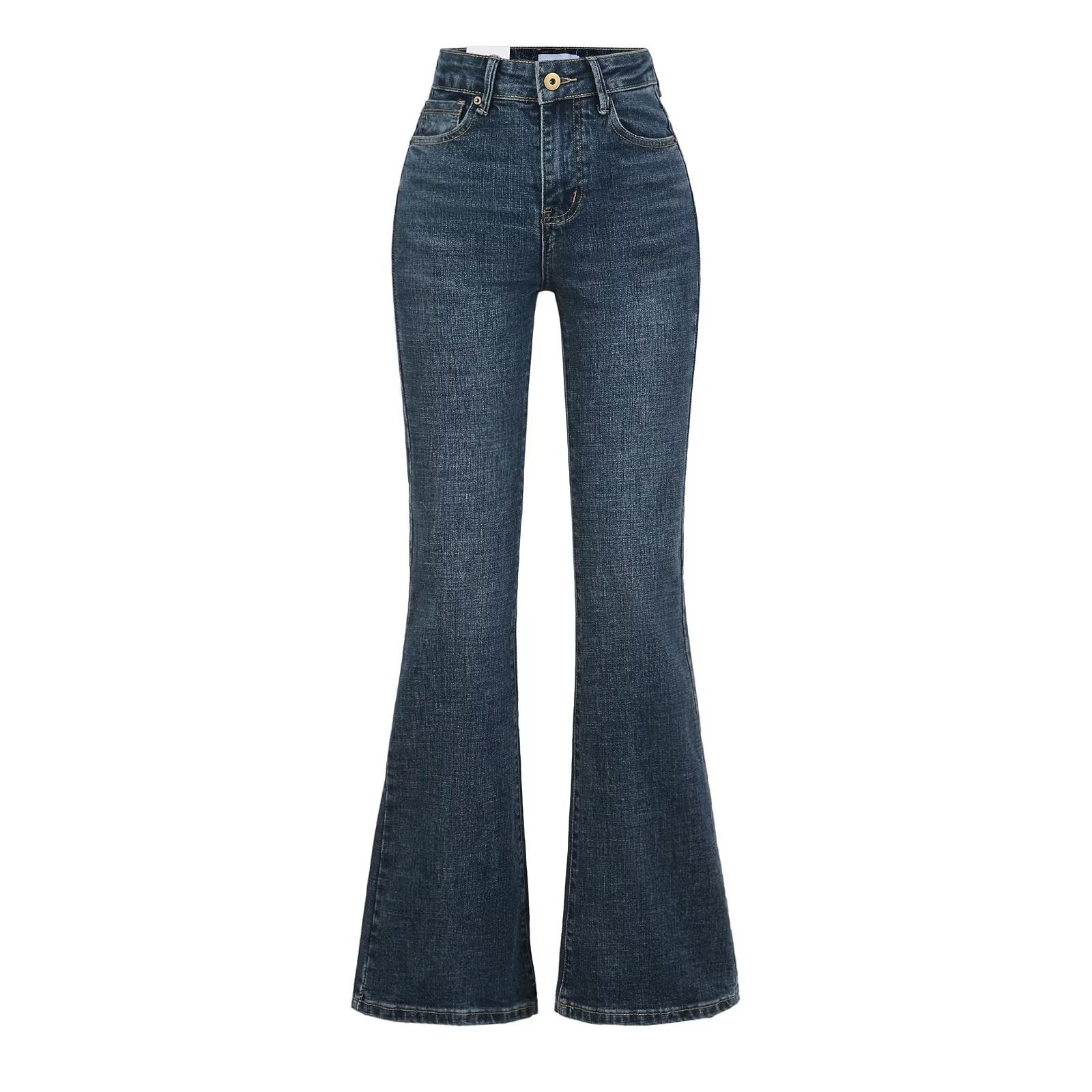 Women's Light Blue High Waist Slim Fit Bootcut Jeans