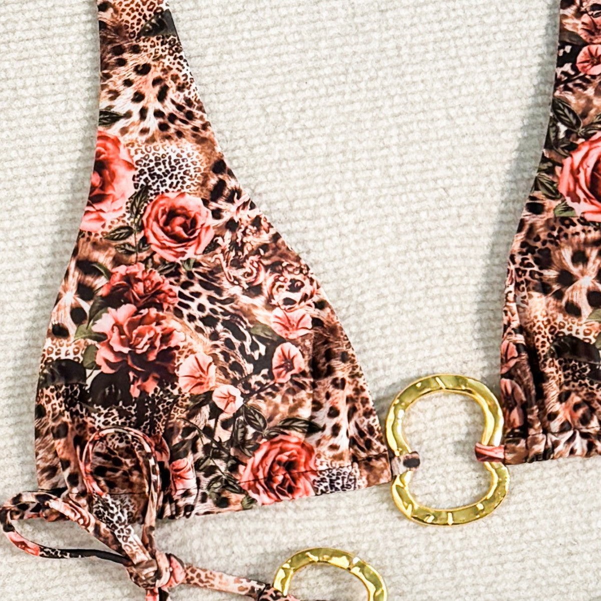 Swimsuit female sexy slim halter strap printed briefs bikini bikini
