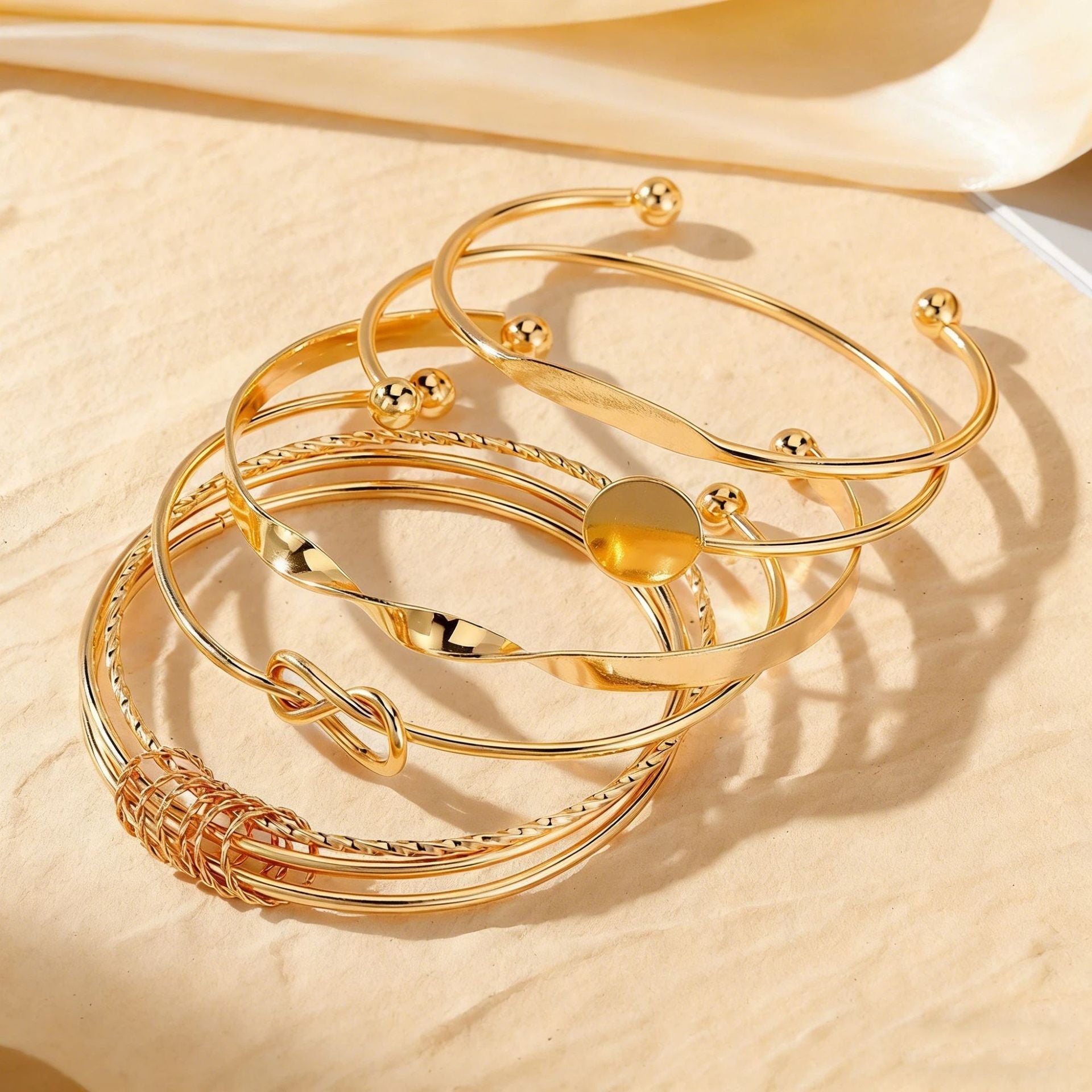 Chain Circle Bracelet Set Fashion Minimalist Niche Design Adjustable Multi-Layer Bracelet