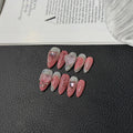 Heart Lock Love Bubble Love Chain Whitening Press on NailsHandcrafted Nails Removable