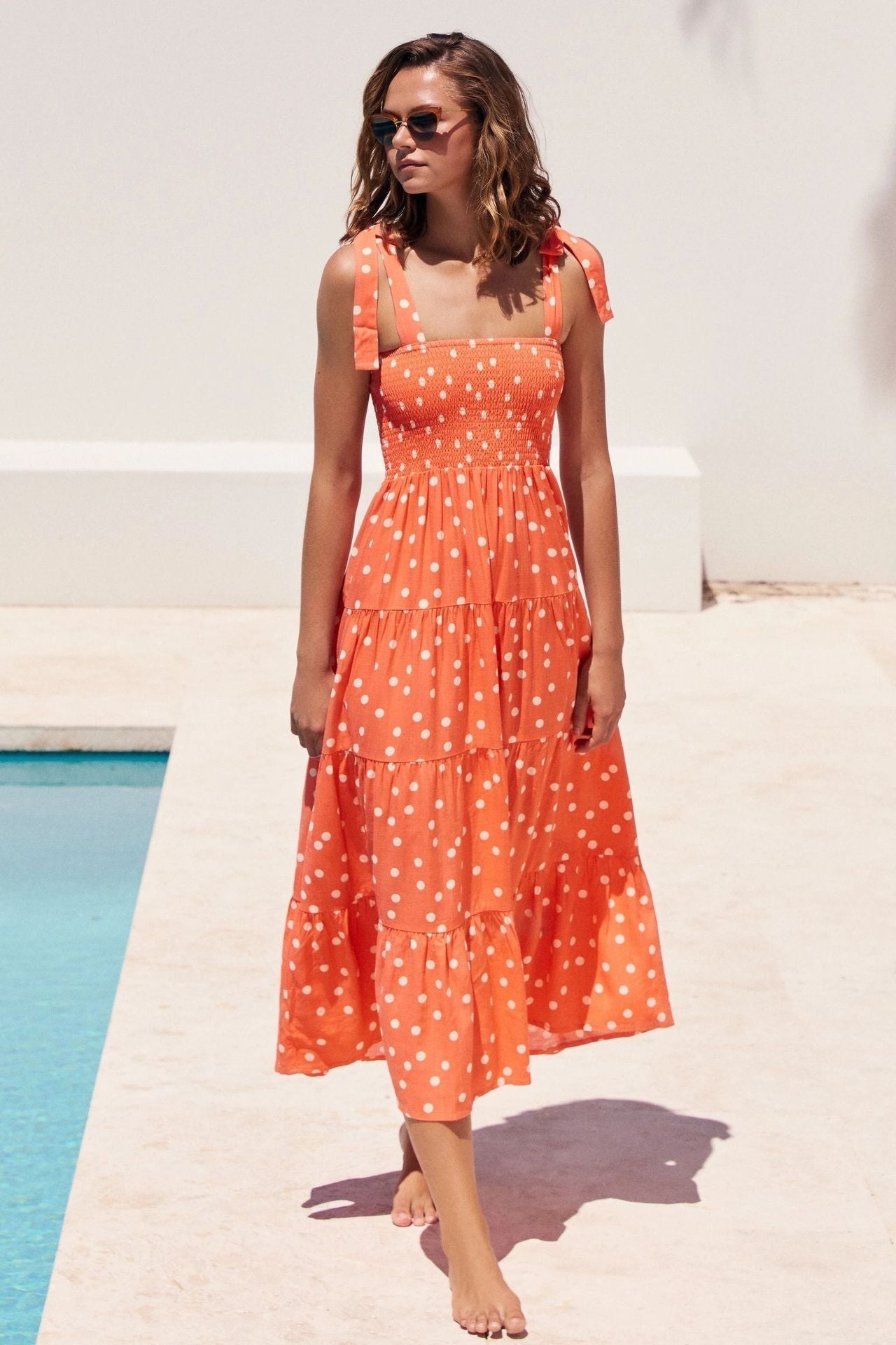 Sleeveless Floral Print Long Suspender Dress - Spice Girl Inspired A-Line Sundress for Tea Party & Casual Wear