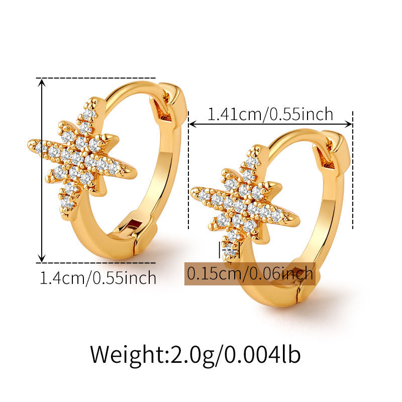 Vintage Zircon Ear Cuff Earring